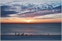 Abendspaziergang am Strand bei Sonnenuntergang © 2017 Sabine Lommatzsch