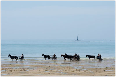 Pferde am Strand von Blainville-sur-Mer © 2011 Sabine Lommatzsch