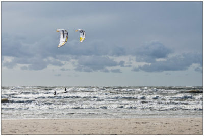 Kite-Surfer in Vejers Strand © 2016 Sabine Lommatzsch